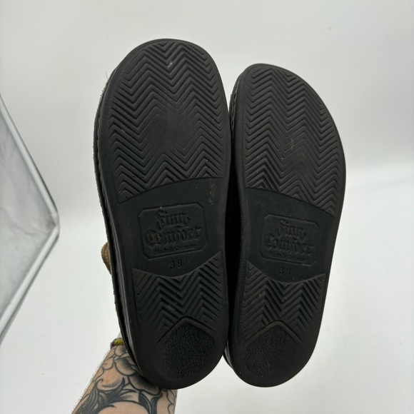 Finn Comfort Women’s 38 Green Leather Made in Germany Sylt Sandals - Picture 4 of 7